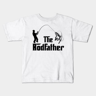 The Rodfather Funny Fishing Gift for Fisherman Kids T-Shirt